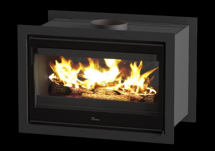 Lacunza 800 & 1000 Nickel Double Sided Built-in Fireplace - Image 7