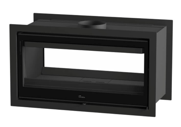 Lacunza 800 & 1000 Nickel Double Sided Built-in Fireplace - Image 2
