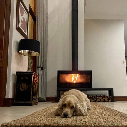 Lacunza Silver 700, 800 & 1000 Freestanding Fireplace - Image 2
