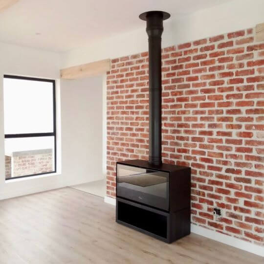 Lacunza Silver 700, 800 & 1000 Freestanding Fireplace - Image 3