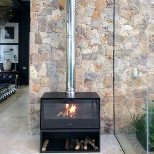 Lacunza Silver 700, 800 & 1000 Freestanding Fireplace - Image 4