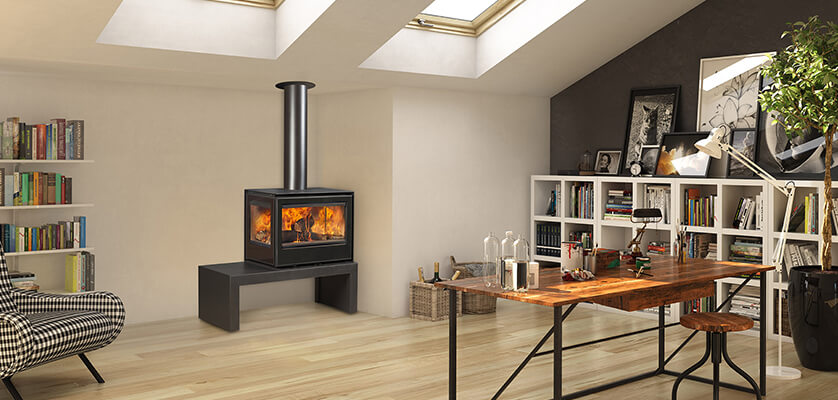 Rocal Habit LD/LI & LC Freestanding Wood Fireplace